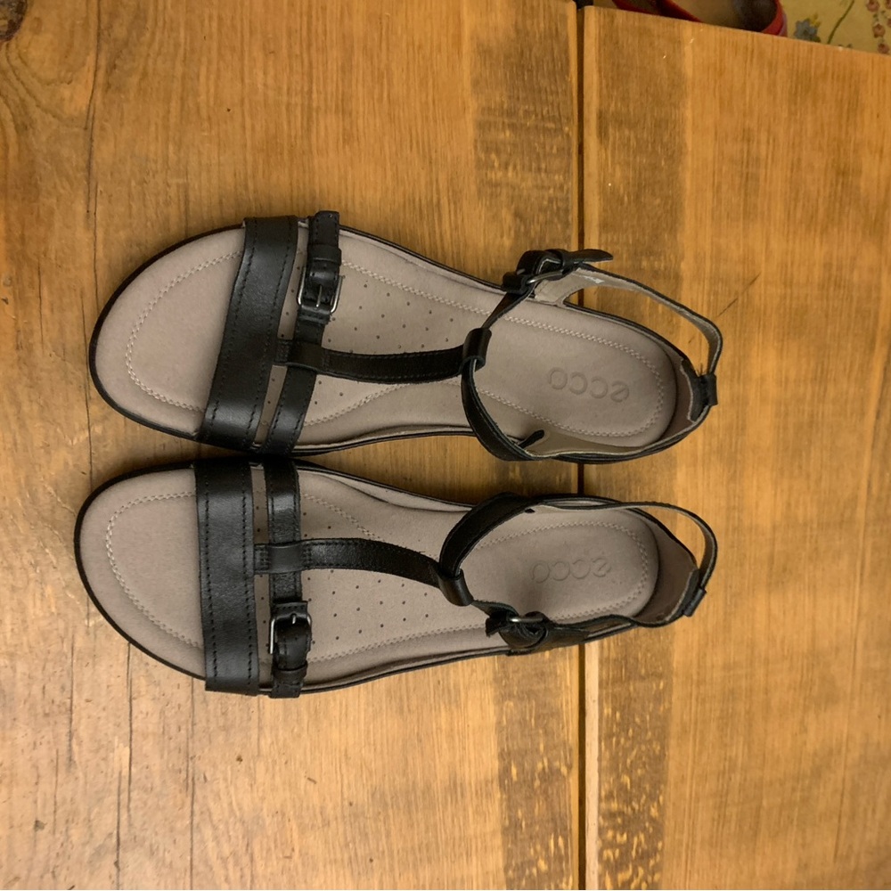 ECCO Black Strappy Sandals 39